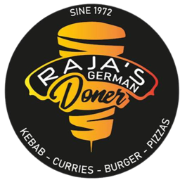 Raja Tandoori & German Donner logo.